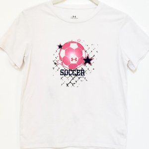 Under Armour Girl's  Short Sleeve Soccer T-Shirt - Large